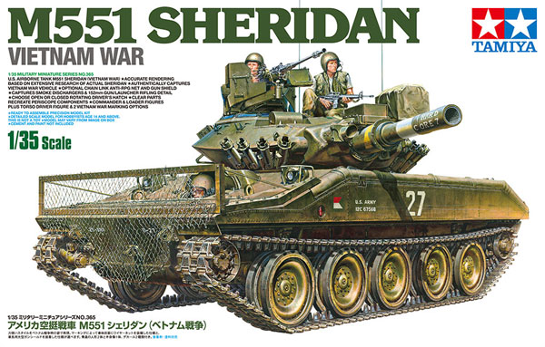 アメリカ 空挺戦車 M551 シェリダン ベトナム戦争 プラモデル (タミヤ 1/35 ミリタリーミニチュアシリーズ No.365) 商品画像