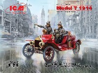 ICM 1/24 カーモデル T型フォード 1914 消防車 w/クルー