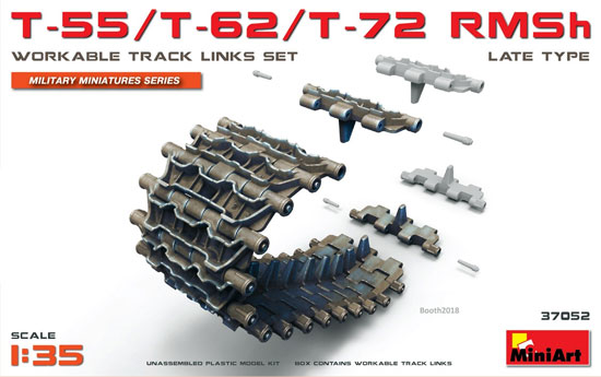 T-55/T-62/T-72 RMSh 履帯セット 後期型 プラモデル (ミニアート 1/35 ミリタリーミニチュア No.37052) 商品画像