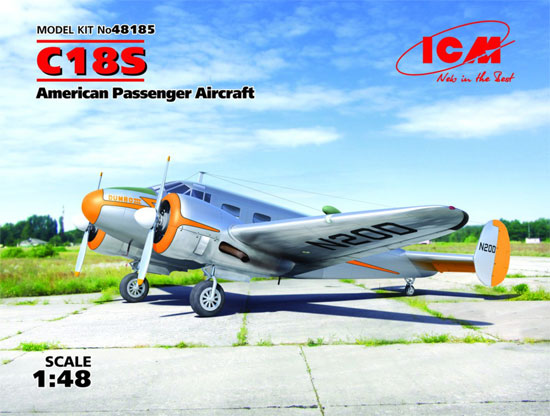 ビーチクラフト C18S 軽旅客機 プラモデル (ICM 1/48 エアクラフト プラモデル No.48185) 商品画像