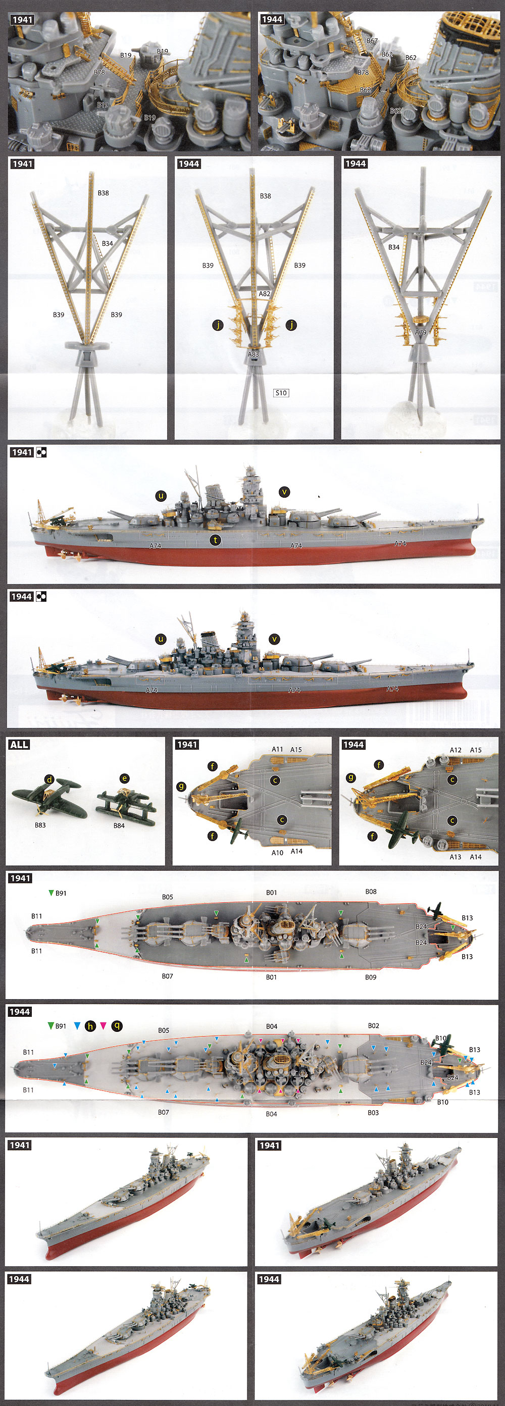 艦NEXT 日本海軍 戦艦 大和 昭和16年/19年 純正エッチングパーツ エッチング (フジミ 1/700 グレードアップパーツシリーズ No.137) 商品画像_4