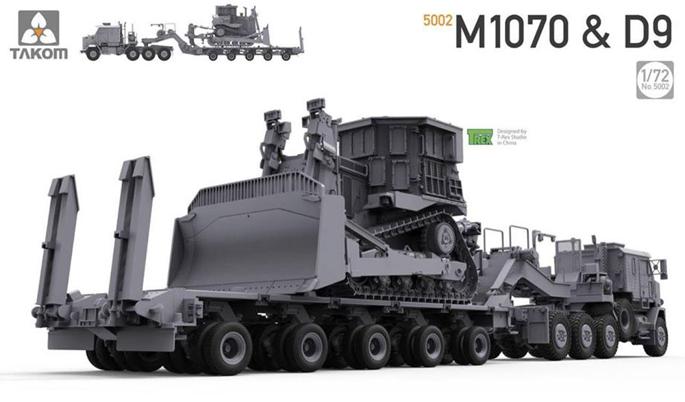 M1070 & M1000 70トン 戦車運搬車 w/D9R ブルドーザー プラモデル (タコム 1/72 ミリタリー No.5002) 商品画像_2