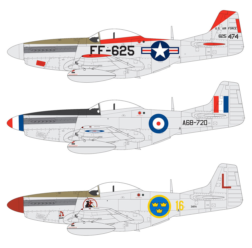 ノースアメリカン F-51D マスタング プラモデル (エアフィックス 1/48 ミリタリーエアクラフト No.A05136) 商品画像_1