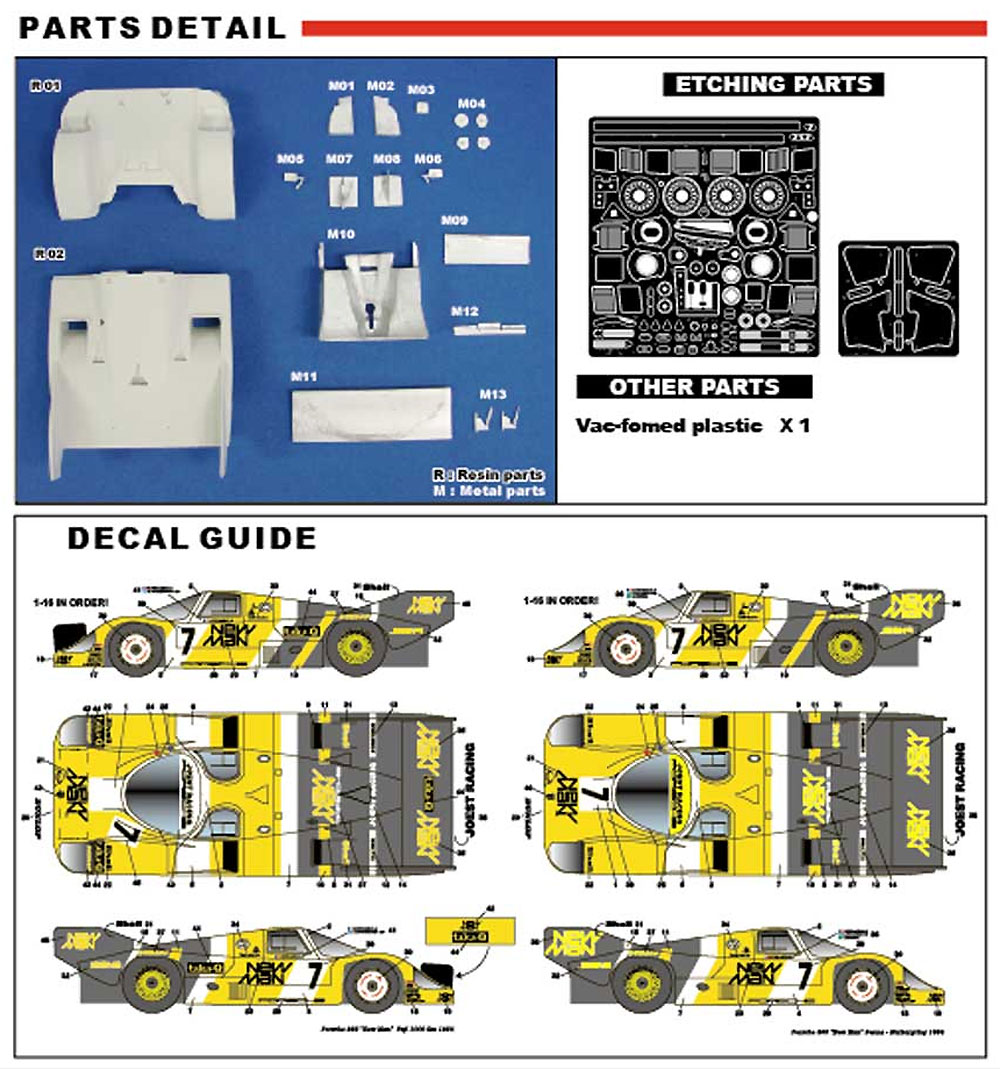 ポルシェ 956B #7 ニューマン WEC 1984 トランスキット (スタジオ27 ツーリングカー/GTカー トランスキット No.TK2441R) 商品画像_2