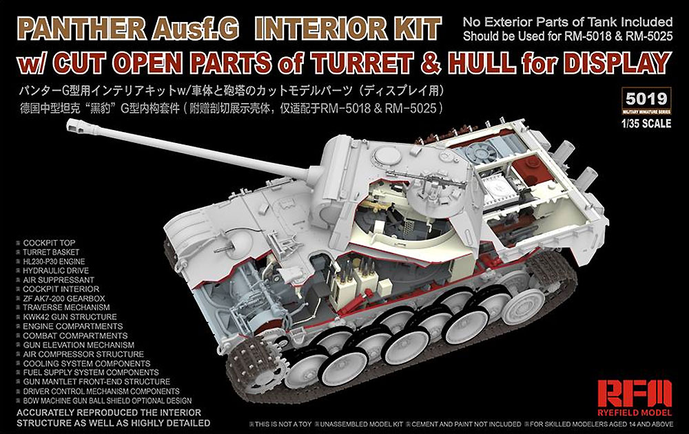 ライ フィールド モデル Sd.Kfz.171 パンター G型 w/フルインテリア