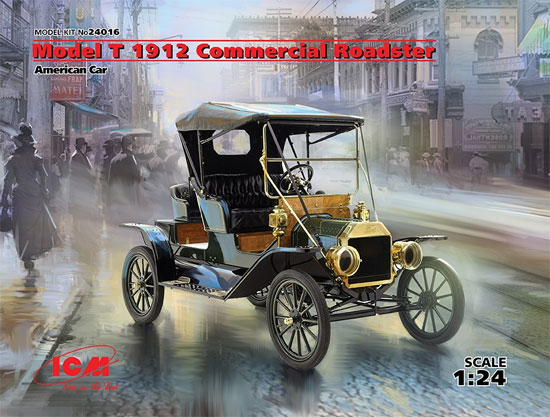 T型フォード 1912 ロードスター 量産型 プラモデル (ICM 1/24 カーモデル No.24016) 商品画像