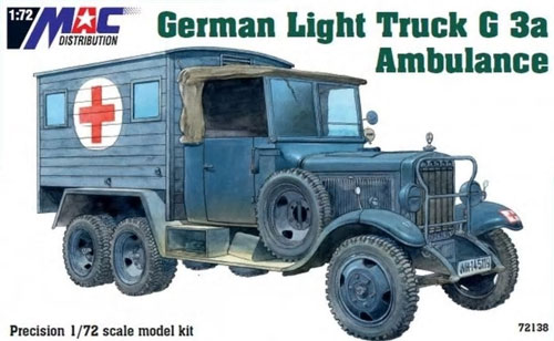 ドイツ 1.5tトラック G3a 野戦救急車 プラモデル (MAC DISTRIBUTION 1/72 AFVモデル No.72138) 商品画像