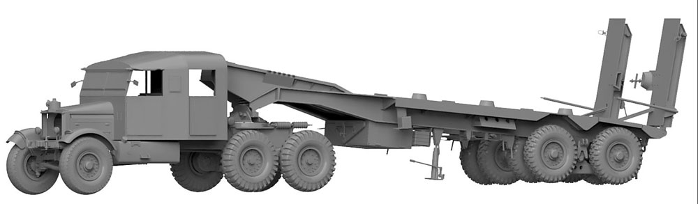 イギリス スキャメル パイオニア TRMU30/TRCU30 30t タンクトランスポーター 後期型 グースネック プラモデル (サンダーモデル プラスチックモデルキット No.35207) 商品画像_2