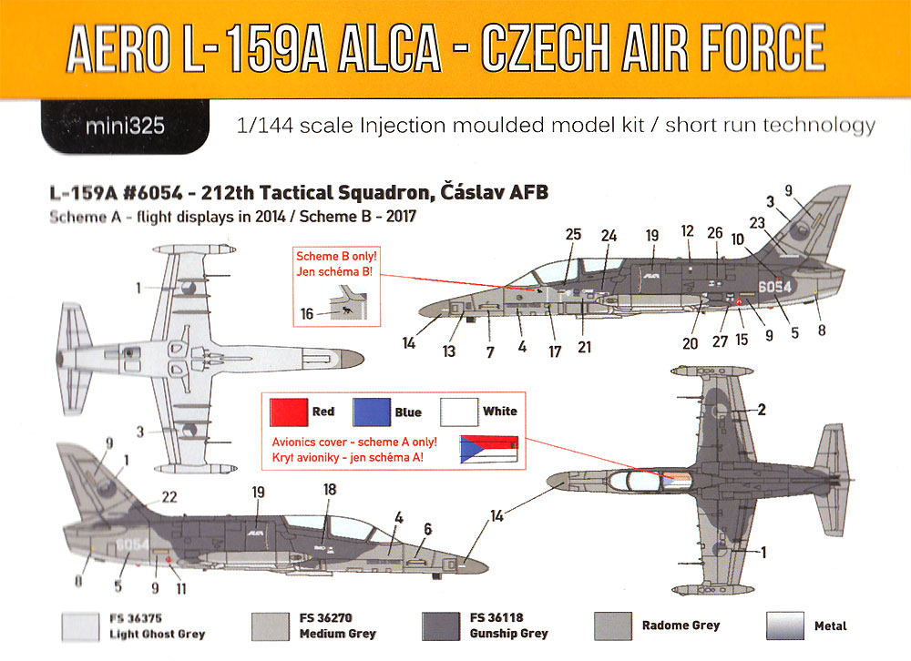 アエロ L-159A ALCA チェコ空軍 プラモデル (ミニウイング 1/144 インジェクションキット No.mini325) 商品画像_1