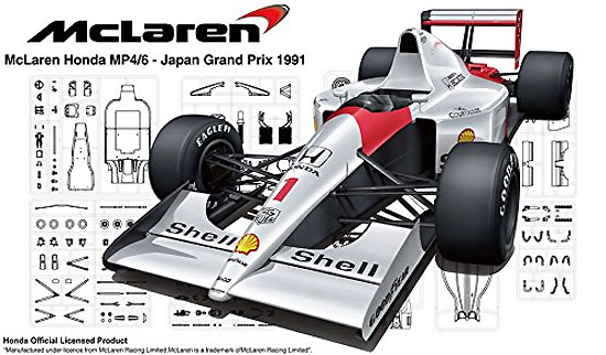マクラーレン ホンダ MP4/6 ブラジルGP/サンマリノGP/日本GP 日本GP仕様 エッチングパーツ付き プラモデル (フジミ 1/20 GPシリーズ No.GP025EX-001) 商品画像