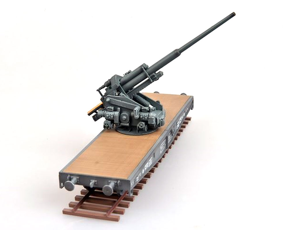 ドイツ 平貨車 w/128mm Flak40 対空砲 完成品 (モデルコレクト 1/72 AFV 完成品モデル No.MODAS72116) 商品画像_2