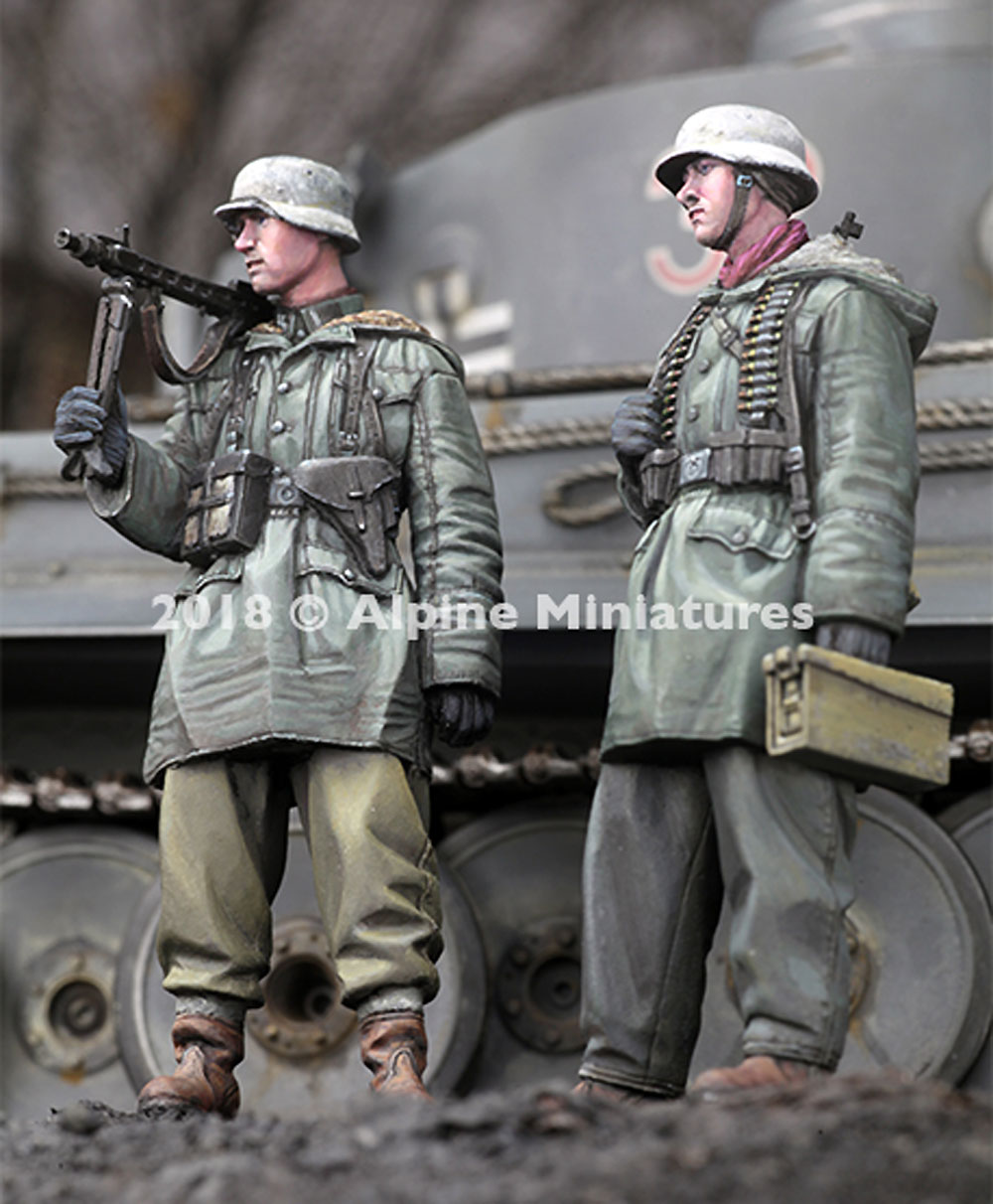 WW2 ドイツ 武装親衛隊 MG42機関銃チーム ハリコフ 2体セット レジン (アルパイン 1/35 フィギュア No.AM35258) 商品画像_2