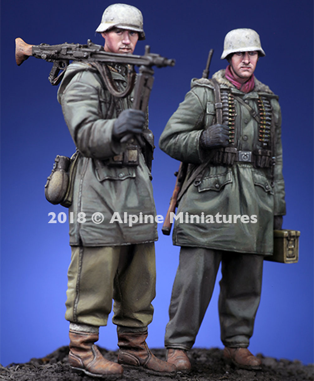 WW2 ドイツ 武装親衛隊 MG42機関銃チーム ハリコフ 2体セット レジン (アルパイン 1/35 フィギュア No.AM35258) 商品画像_3