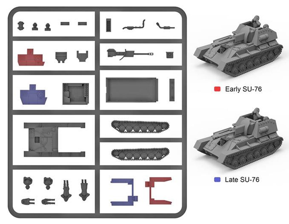 SU-76 自走砲 前期型/後期型 プラモデル (プラスチックソルジャー World War 2 No.WW2V20030) 商品画像_1