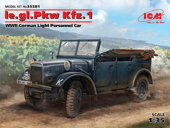 ドイツ le.gl.Pkw Kfz.1 軽四輪駆動車 プラモデル (ICM 1/35 ミリタリービークル・フィギュア No.35581) 商品画像