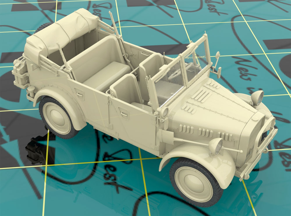 ドイツ le.gl.Pkw Kfz.1 軽四輪駆動車 プラモデル (ICM 1/35 ミリタリービークル・フィギュア No.35581) 商品画像_2