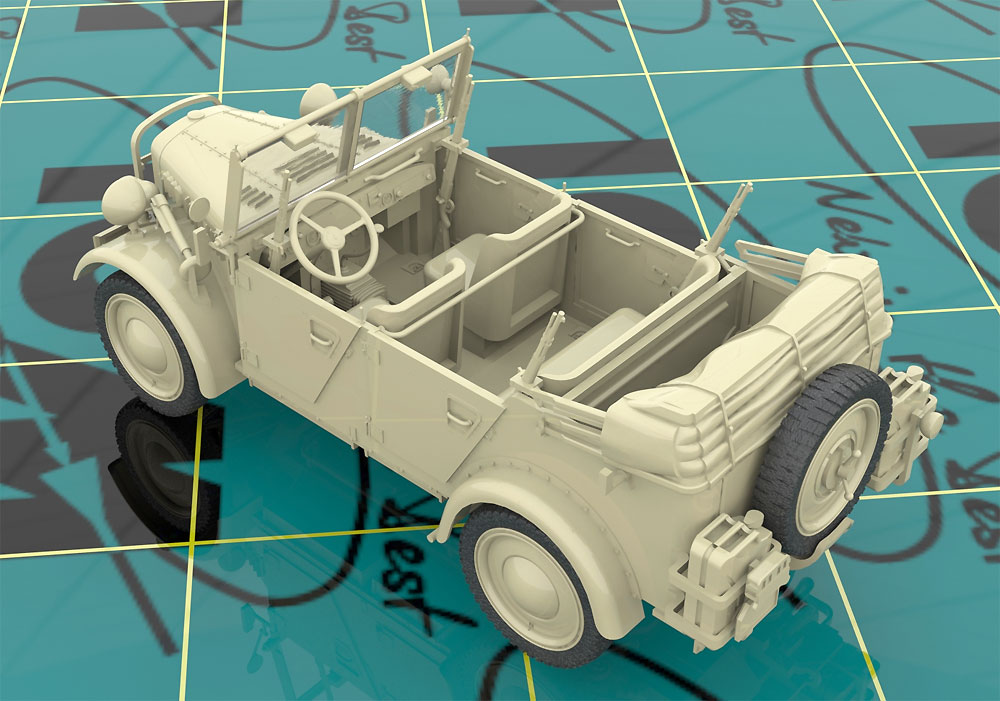 ドイツ le.gl.Pkw Kfz.1 軽四輪駆動車 プラモデル (ICM 1/35 ミリタリービークル・フィギュア No.35581) 商品画像_3