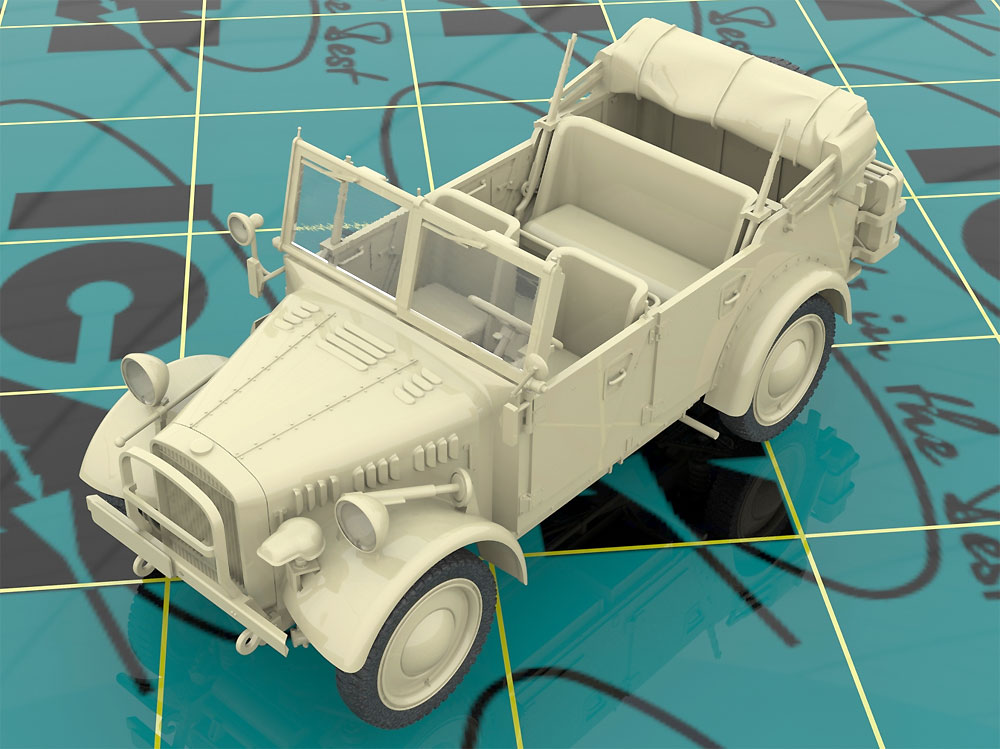 ドイツ le.gl.Pkw Kfz.1 軽四輪駆動車 プラモデル (ICM 1/35 ミリタリービークル・フィギュア No.35581) 商品画像_4