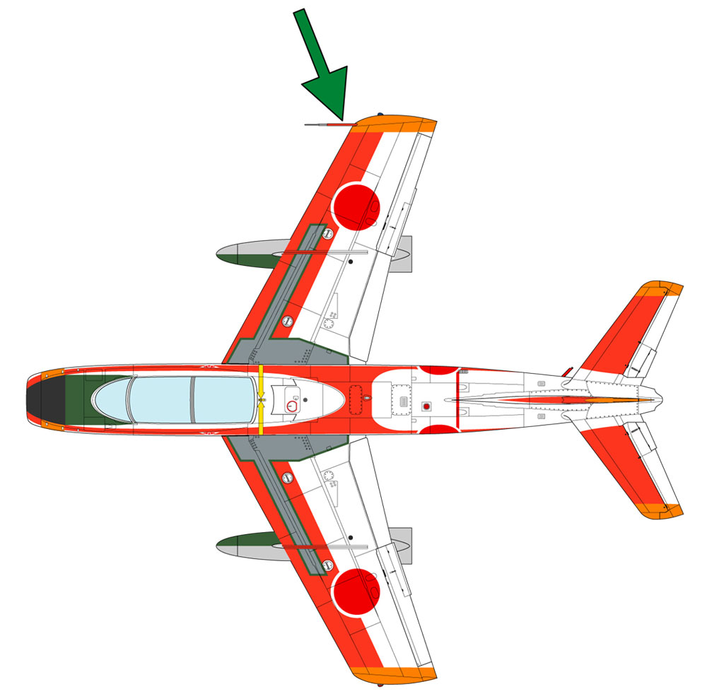 航空自衛隊 T-1 ジェット練習機用 ピトー管 プラッツ メタル