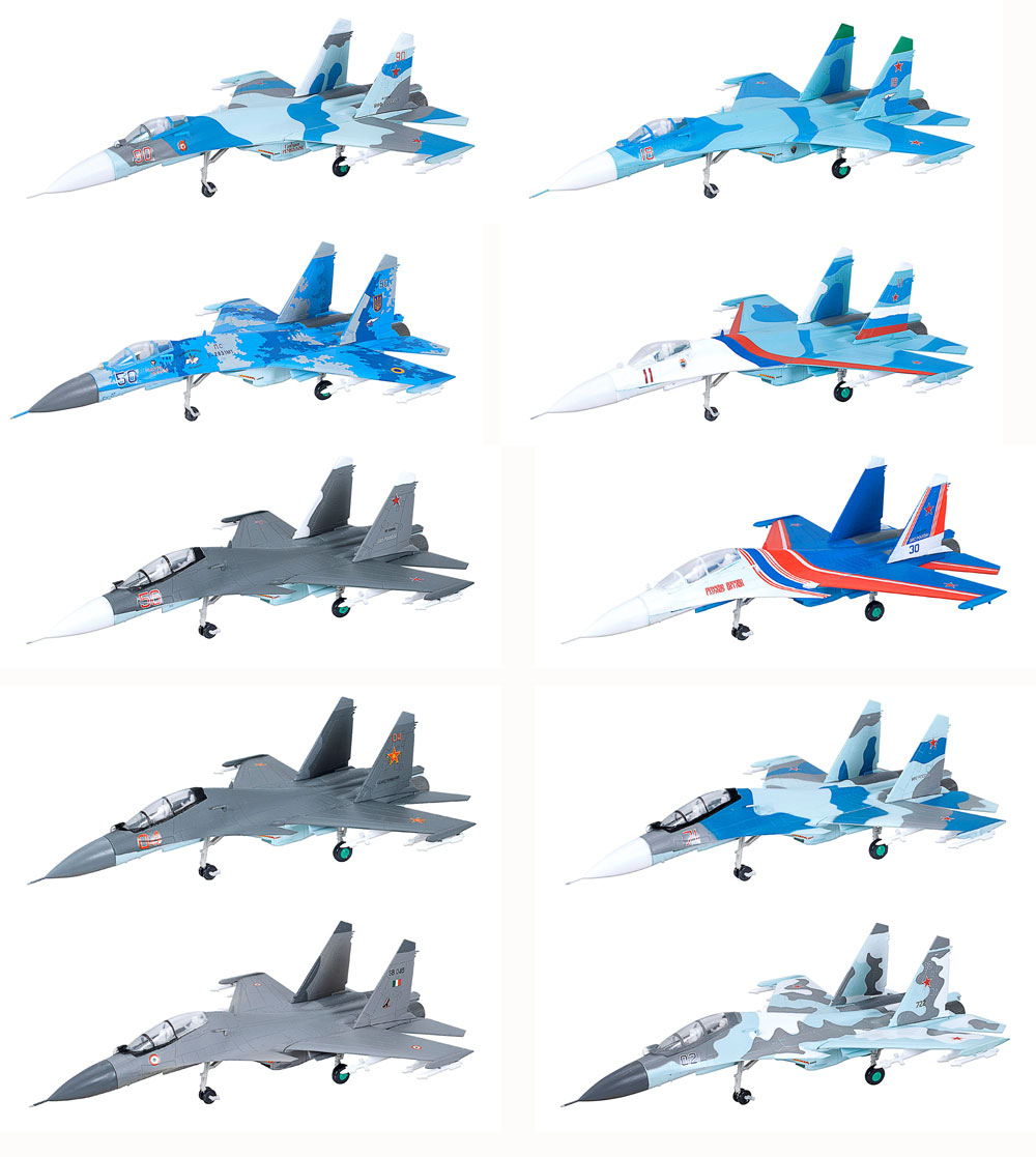 スホーイ Su-27/Su-30 フランカーファミリー (1BOX) プラモデル (エフトイズ 1/144 WORK SHOP No.Vol.035B) 商品画像_3