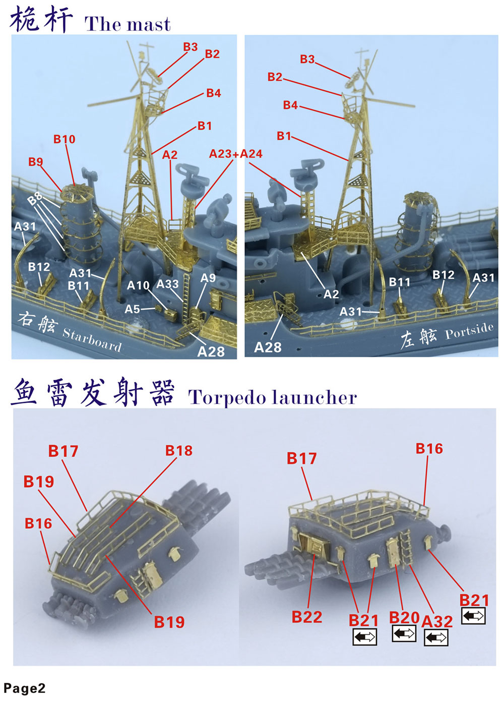 日本海軍 駆逐艦 松型 アップグレードセット エッチング (ファイブスターモデル 1/700 艦船用 アップグレード エッチング No.FS710006Lite) 商品画像_2
