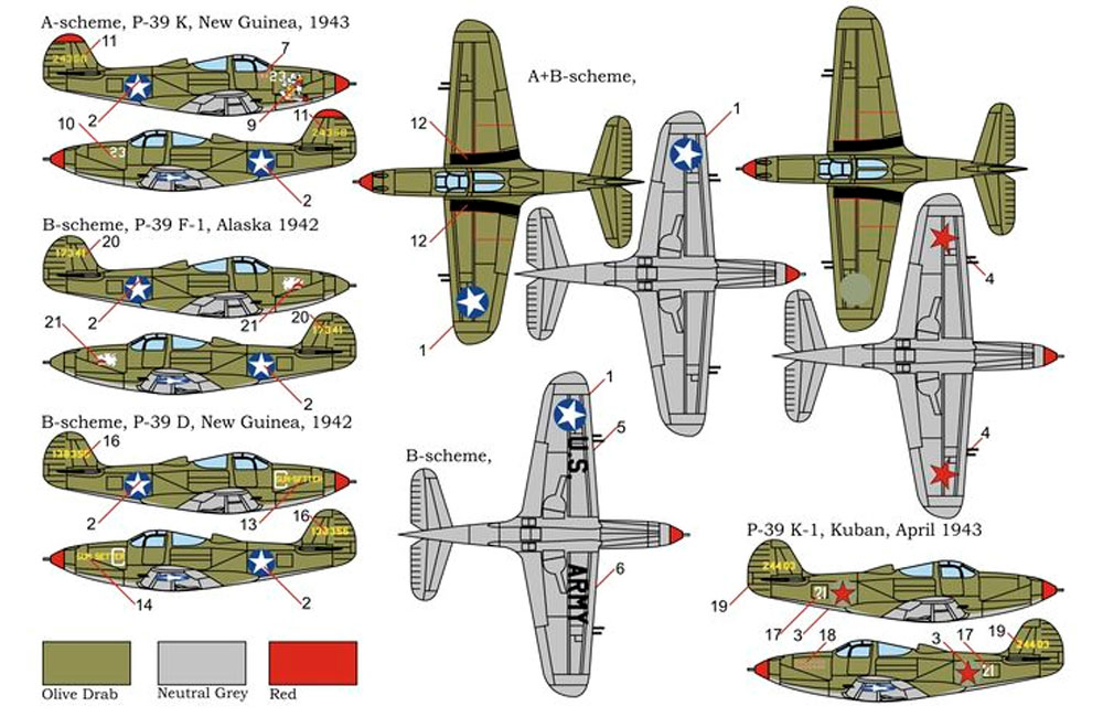 P-39D/F/K エアラコブラ プラモデル (ブレンガン 1/144 Plastic kits (プラスチックキット) No.BRS144011) 商品画像_2