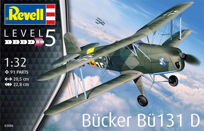 ビュッカー Bu131D ユングマン プラモデル (レベル 1/32 Aircraft No.03886) 商品画像