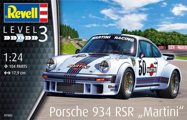 ポルシェ 934 RSR マルティニ プラモデル (レベル カーモデル No.07685) 商品画像