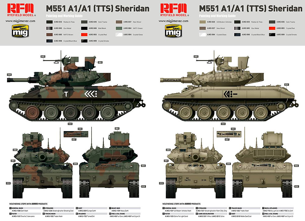 M551A1/TTS シェリダン プラモデル (ライ フィールド モデル 1/35 Military Miniature Series No.5020) 商品画像_3