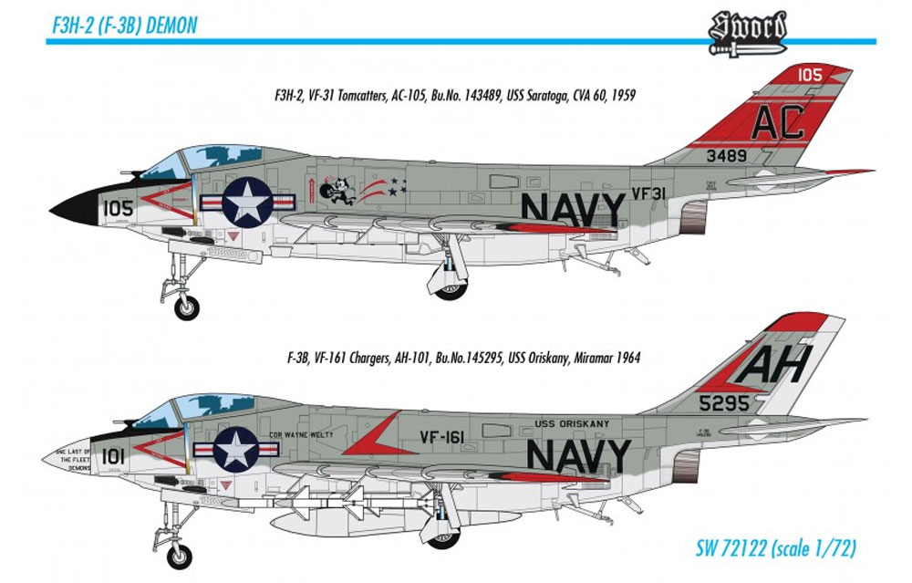 F3H-2 デーモン プラモデル (ソード 1/72 エアクラフト プラモデル No.72122) 商品画像_4