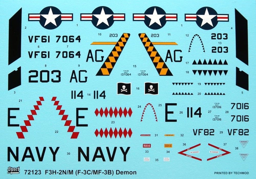 F3H-2N/M デーモン プラモデル (ソード 1/72 エアクラフト プラモデル No.72123) 商品画像_3