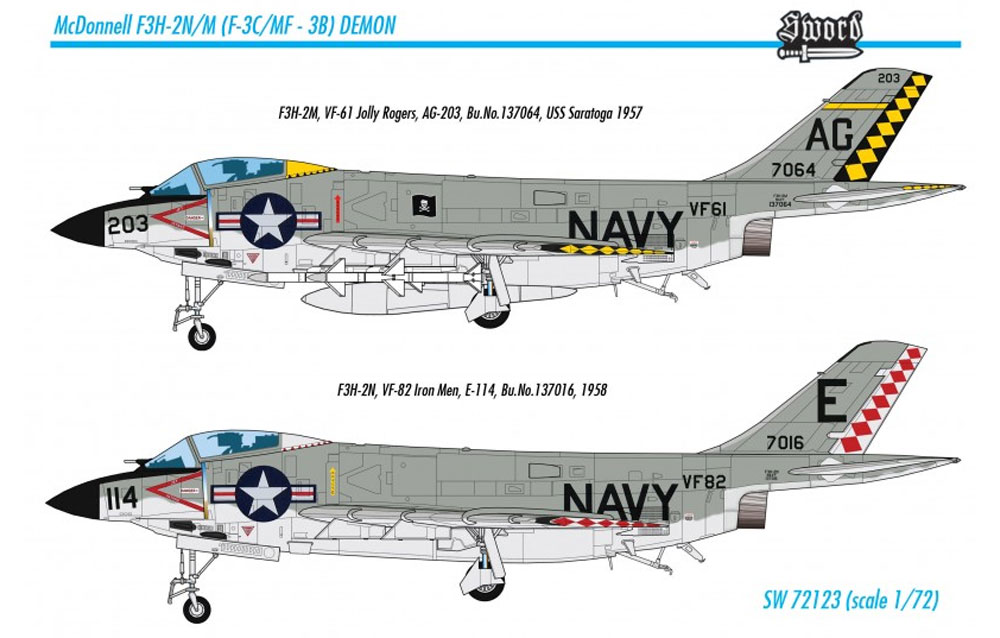 F3H-2N/M デーモン プラモデル (ソード 1/72 エアクラフト プラモデル No.72123) 商品画像_4