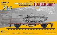 サーベルモデル 1/35 ミリタリー ドイツ 2軸 Ommr 平貨車 2 in 1 w/線路