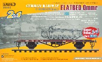 サーベルモデル 1/35 ミリタリー ドイツ Ommr 平貨車 2 in 1 w/線路 2キット入り スペシャルパック