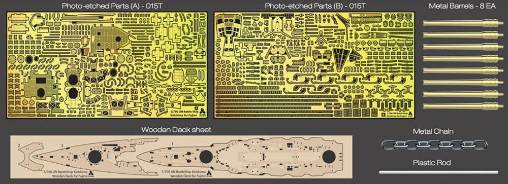 日本海軍 戦艦 霧島用 (フジミ用) エッチング (テトラモデルワークス 艦船 アクセサリーパーツ No.SE-70026) 商品画像_1