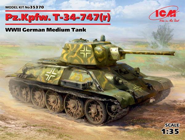 ドイツ Pz.Kpfw. T-34-747r プラモデル (ICM 1/35 ミリタリービークル・フィギュア No.35370) 商品画像