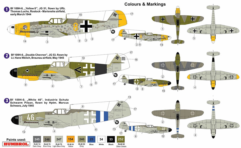 メッサーシュミット Me109H-0 高々度戦闘機 プラモデル (AZ model 1/72 エアクラフト プラモデル No.AZ7540) 商品画像_1