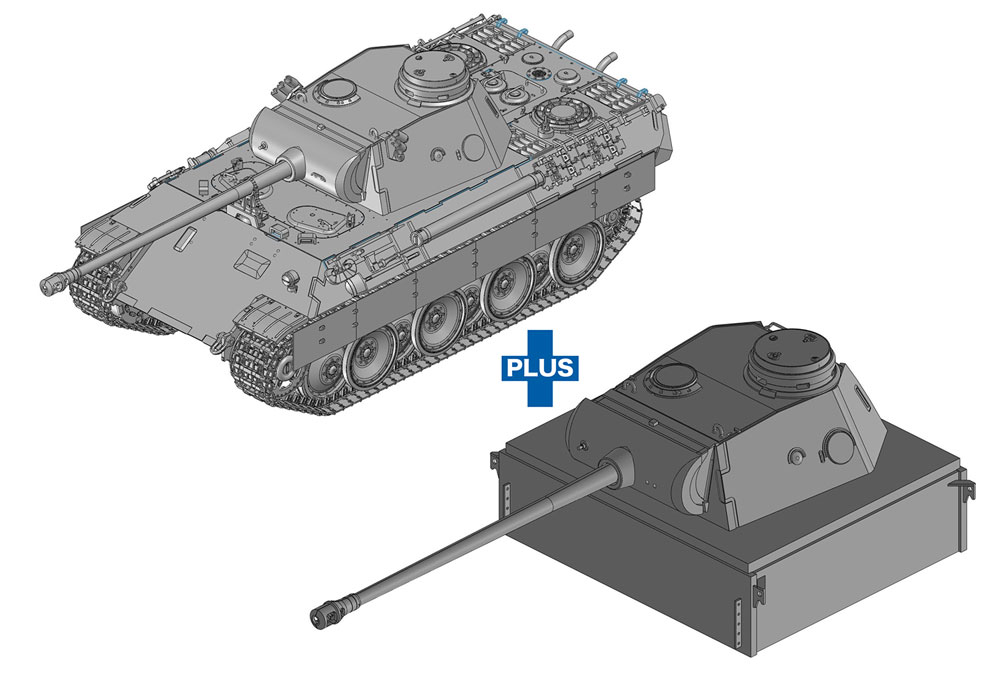 ドイツ Sd.Kfz.171 パンター D型 ＆ パンタートーチカ プラモデル (ドラゴン 1/35 '39-'45 Series No.6940) 商品画像_2