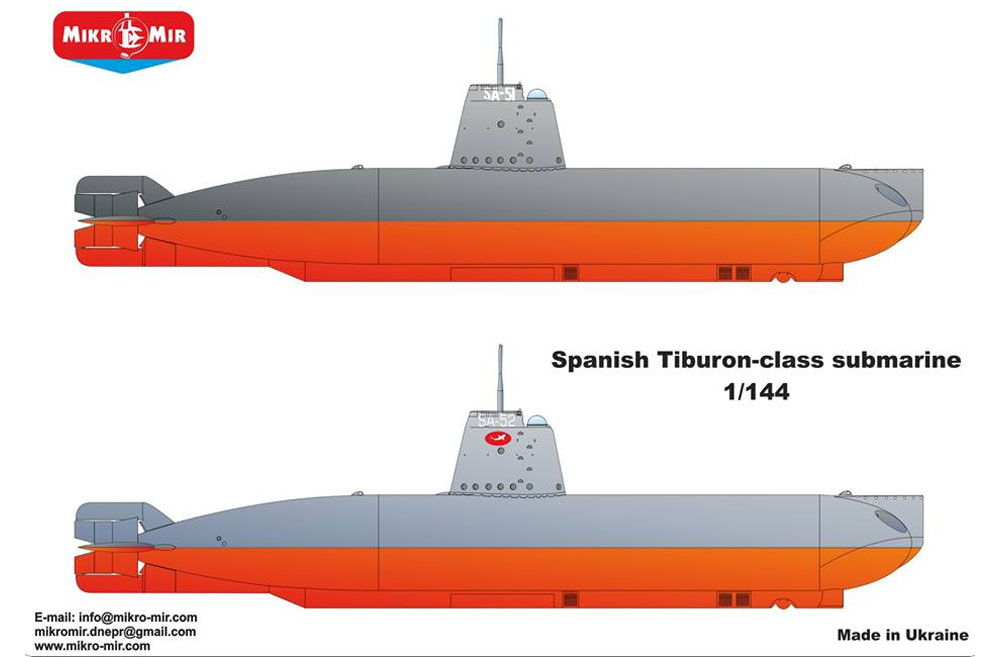 スペイン海軍 ティブロン級 特殊潜航艇 プラモデル (ミクロミル 1/144 艦船モデル No.144-022) 商品画像_2