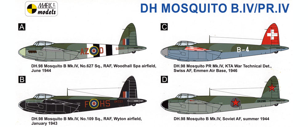 デ ハビランド モスキート B Mk.4/PR.4 スイフト ウォリアー プラモデル (MARK 1 MARK 1 models No.MKM14484) 商品画像_1