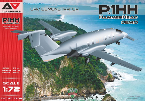 ピアッジョ セレックス P.1HH ハンマーヘッド 無人偵察機 デモンストレーター プラモデル (A&A MODELS 1/72 プラスチックモデル No.7209) 商品画像