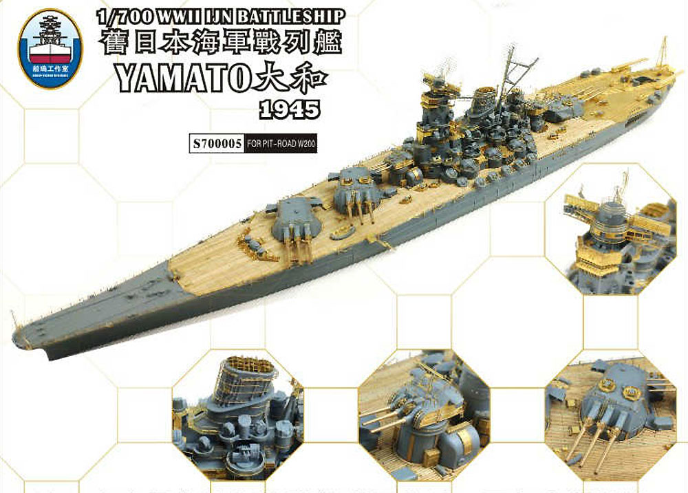 日本海軍 戦艦 大和 最終時 スーパーディテール (ピットロードW200用) エッチング (シップ ヤード ワークス 1/700 ディテールアップパーツ No.S700005) 商品画像_2