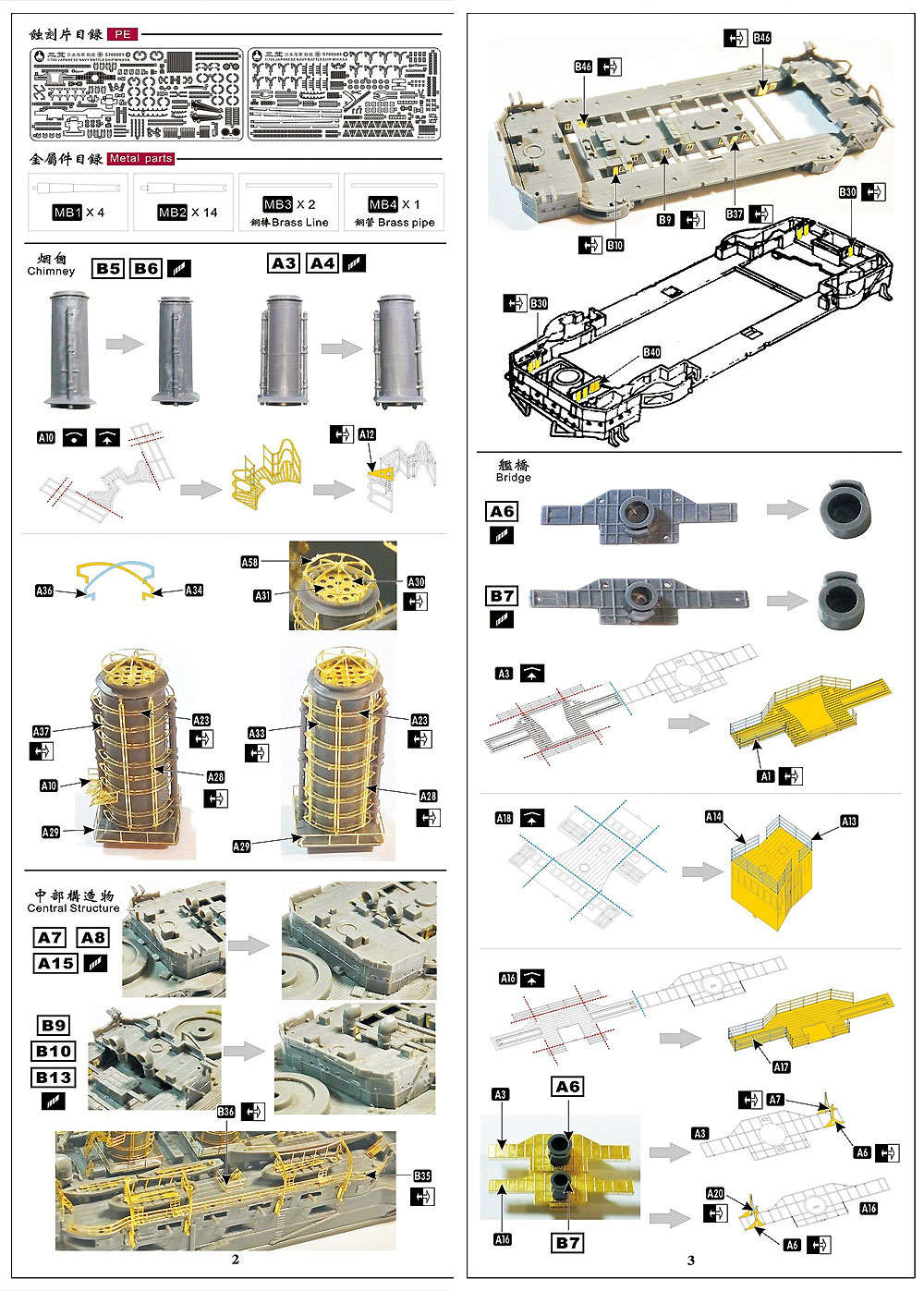 日本海軍 戦艦 三笠 スーパーディテール (ハセガワ用) エッチング (シップ ヤード ワークス 1/700 ディテールアップパーツ No.700001) 商品画像_2