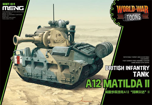 イギリス 歩兵戦車 A12 マチルダ 2 プラモデル (MENG-MODEL WORLD WAR TOONS No.WWT-014) 商品画像