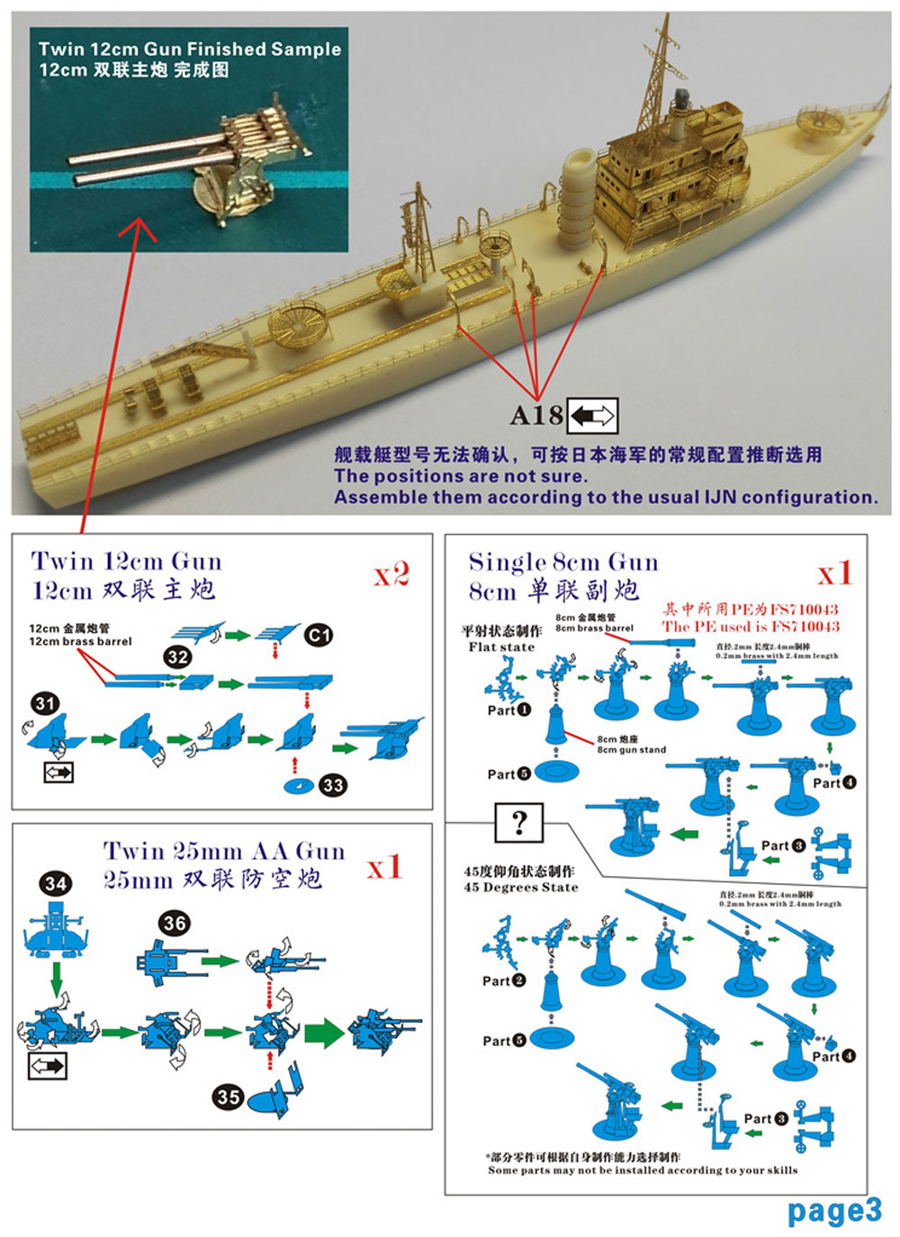 日本海軍 南海型 特設砲艦 レジン (ファイブスターモデル 1/700 艦船 レジンキット No.FS720027) 商品画像_4