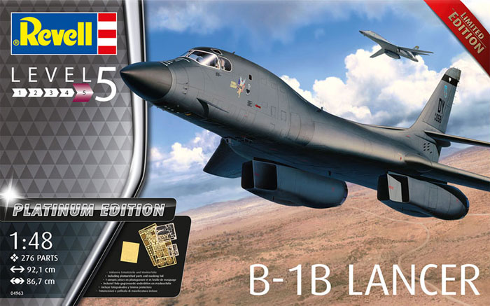 B-1B ランサー プレミアムエディション プラモデル (レベル 1/48 飛行機モデル No.04963) 商品画像