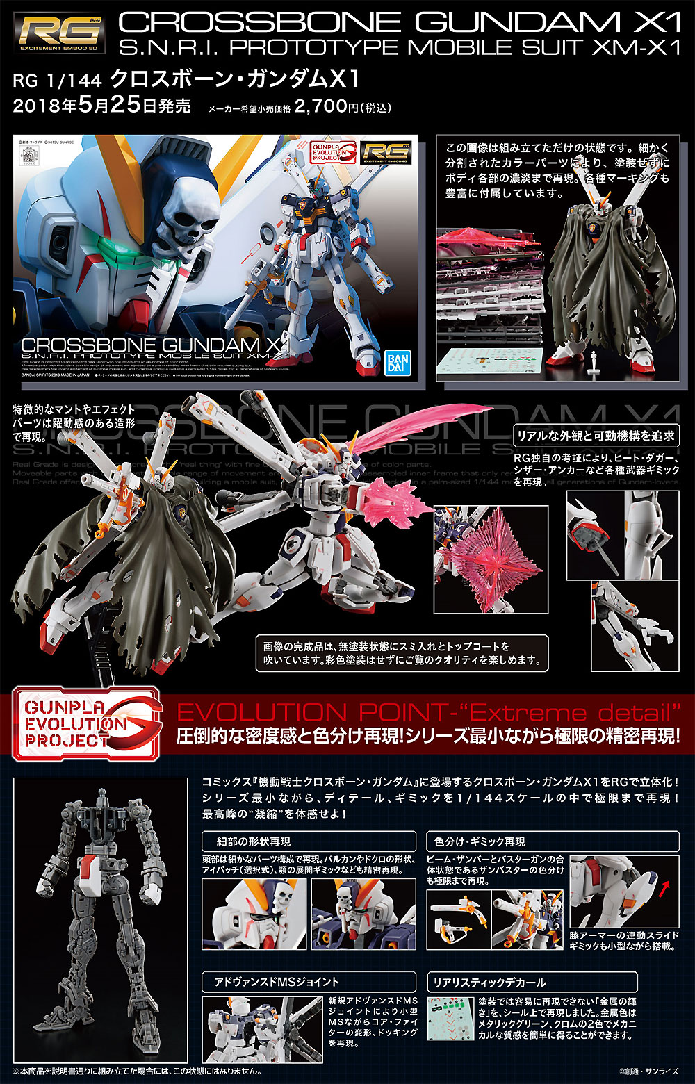 XM-X1 クロスボーン ガンダム X1 プラモデル (バンダイ RG （リアルグレード） No.031) 商品画像_4