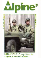 WW2 アメリカ陸軍 小型車両に搭乗する士官と兵士 (2体セット)