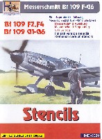 H Model 1/48 デカール メッサーシュミット Bf109F-G6 ステンシル