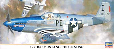 P-51B/C ムスタング ブルーノーズ プラモデル (ハセガワ 1/72 飛行機 限定生産 No.00689) 商品画像